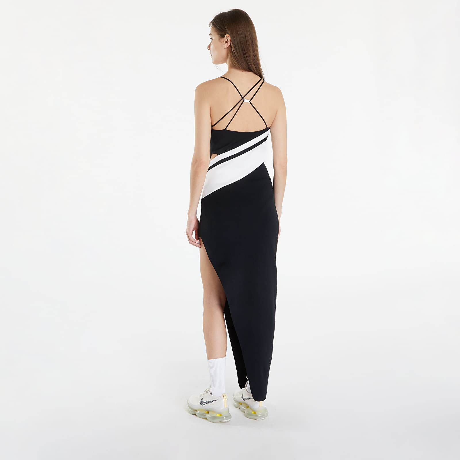 Dress Nike Sportswear Women's Asymmetrical Knit Dress Black/ White/ Black/ Black