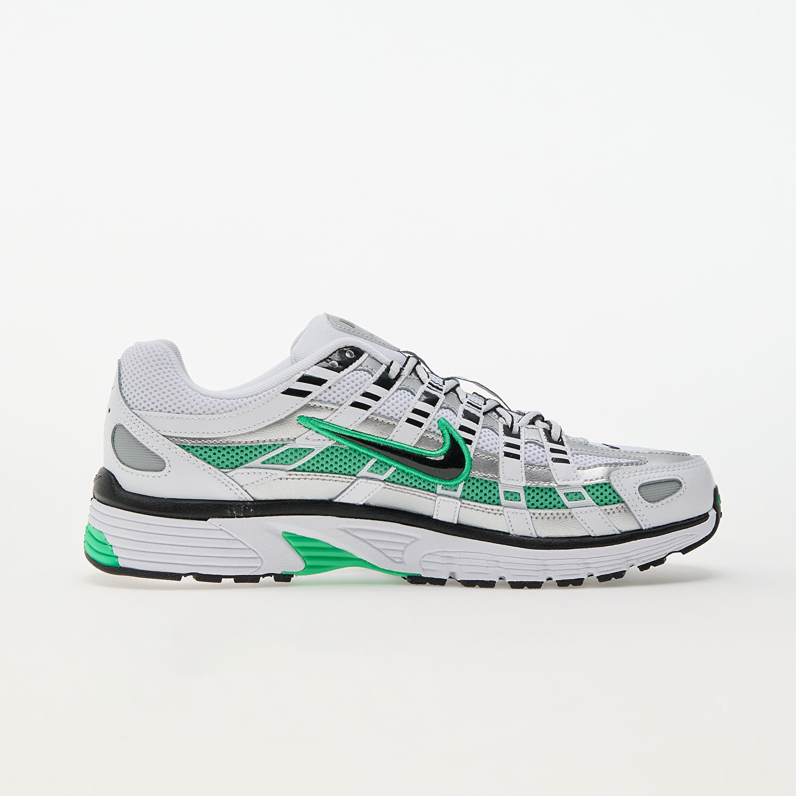 Ανδρικά παπούτσια Nike P-6000 White/ Black-Metallic Silver-Spring Green