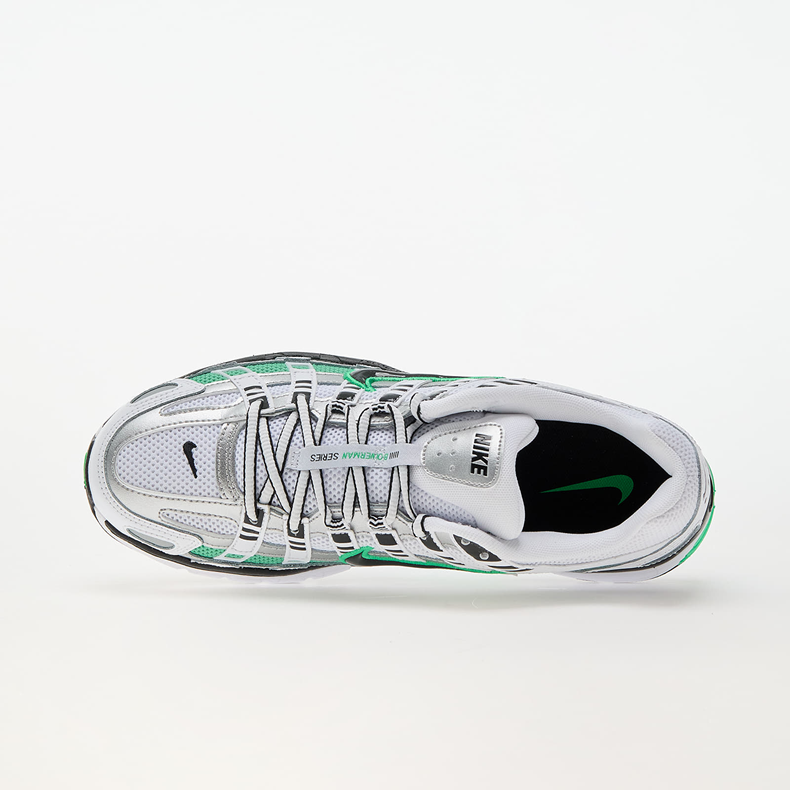 Ανδρικά παπούτσια Nike P-6000 White/ Black-Metallic Silver-Spring Green