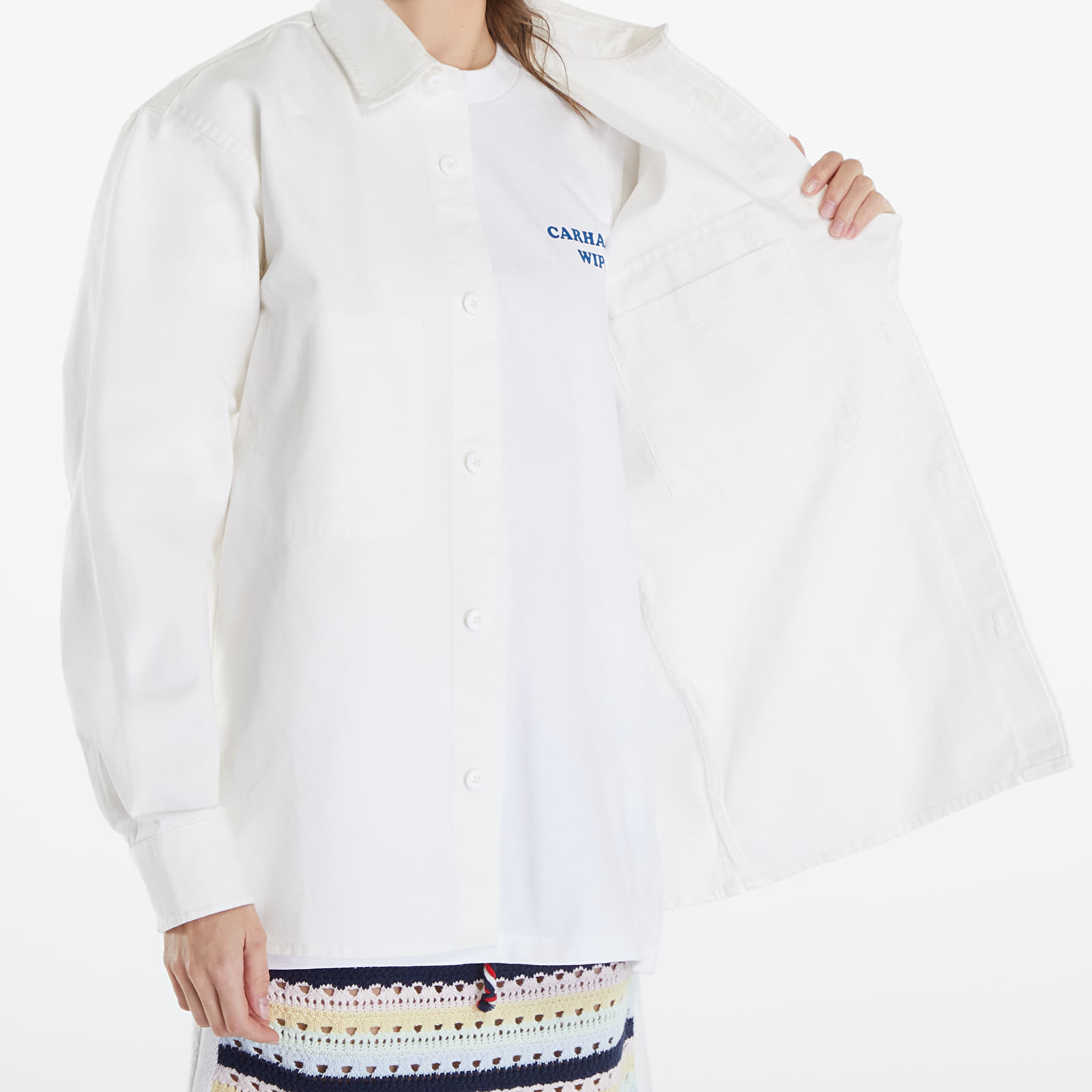 Overshirt Carhartt WIP Reno Shirt Jac UNISEX Off-White Garment Dyed