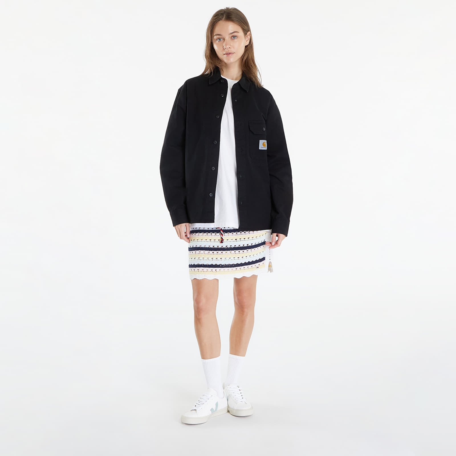 Overshirt Carhartt WIP Reno Shirt Jacket UNISEX Black Garment Dyed