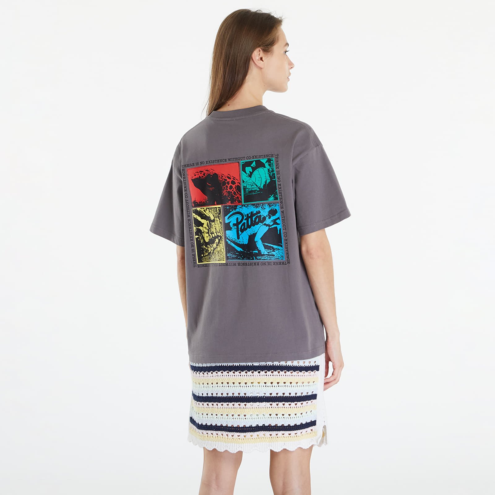 T-shirts Patta Co-Existence T-Shirt UNISEX Volcanic Glass
