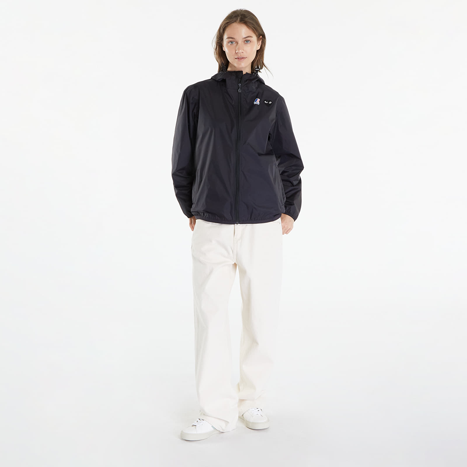 Pláštěnky Comme des Garçons PLAY x K-Way Emblem Jacket UNISEX Black Pure