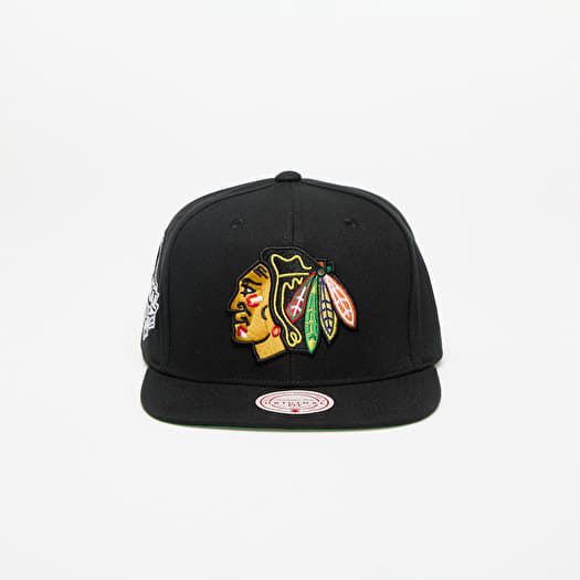Caps Mitchell Ness Chicago Blackhawks NHL Top Spot Snapback Black Footshop