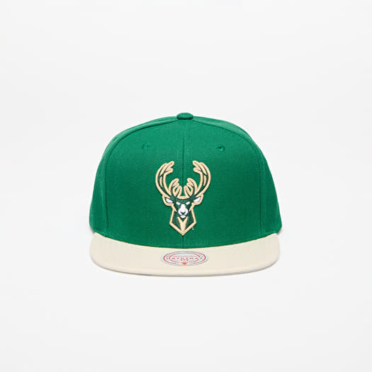 Czapka Mitchell & Ness Milwaukee Bucks Team 2 Tone Snapback Green/ Tan