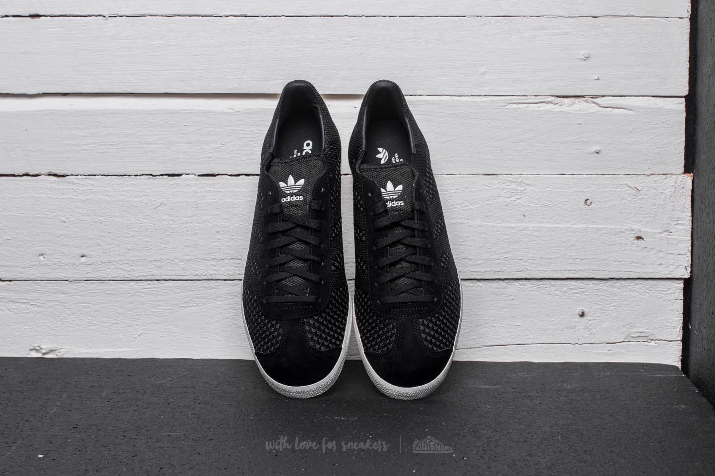 Men s shoes adidas Gazelle Primeknit Core Black Core Black Off White Footshop