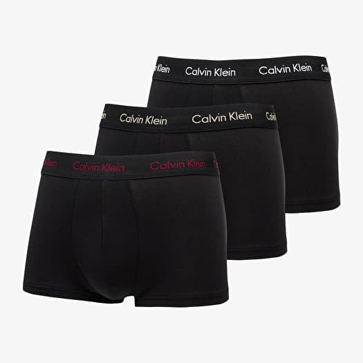 Boxer Calvin Klein Cotton Stretch Classic Fit Low Rise Trunk 3 Pack Black Footshop