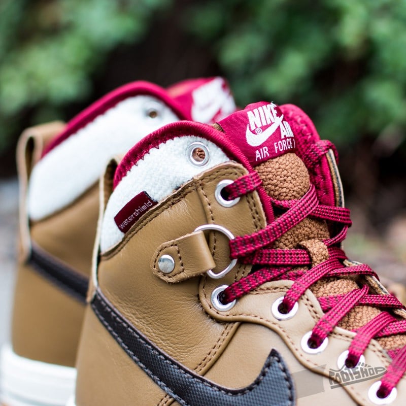 Men s shoes Nike Air Force 1 Duckboot Umber Velvet Brown Sail Team Red Footshop