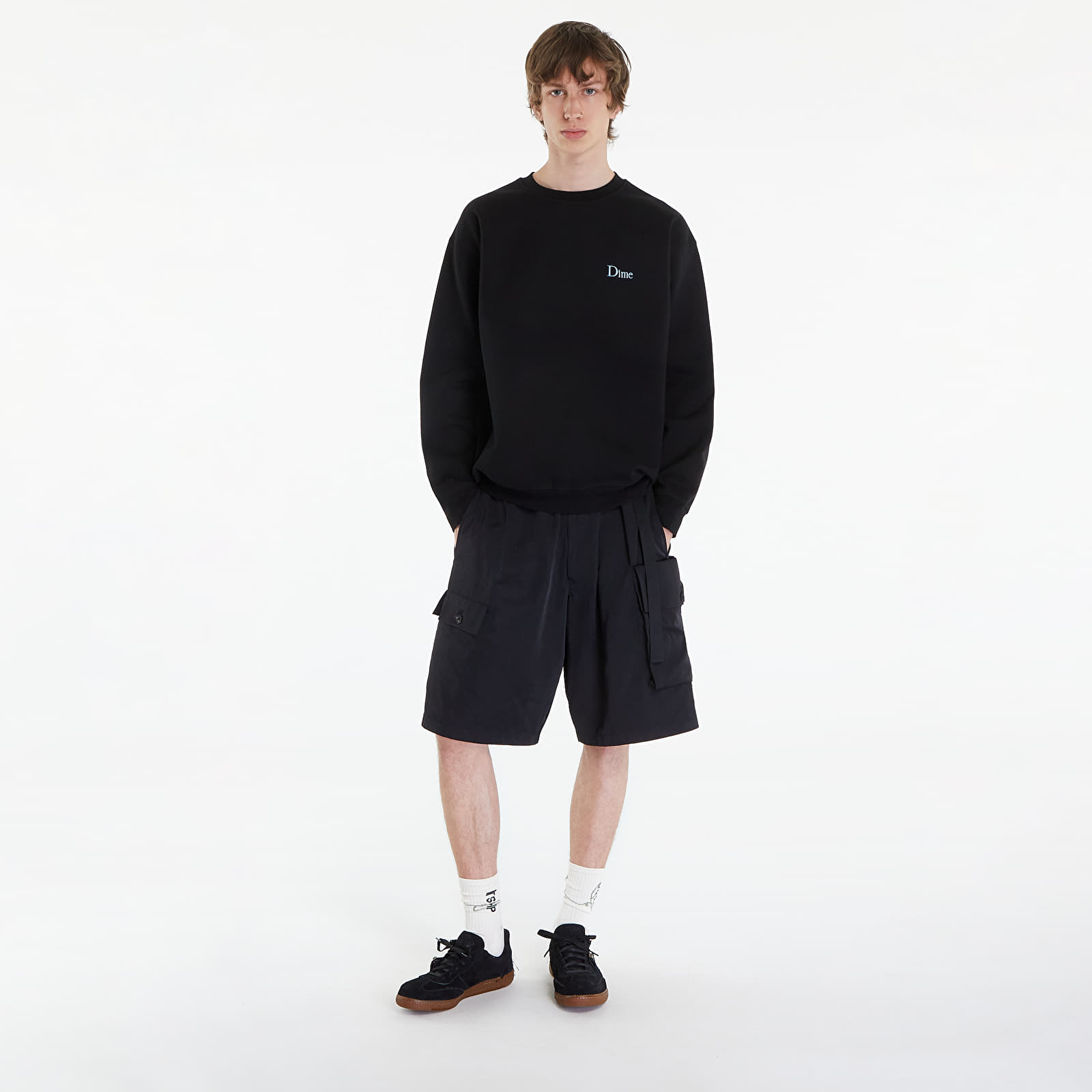 Mikiny Dime Classic Small Logo Crewneck UNISEX Black