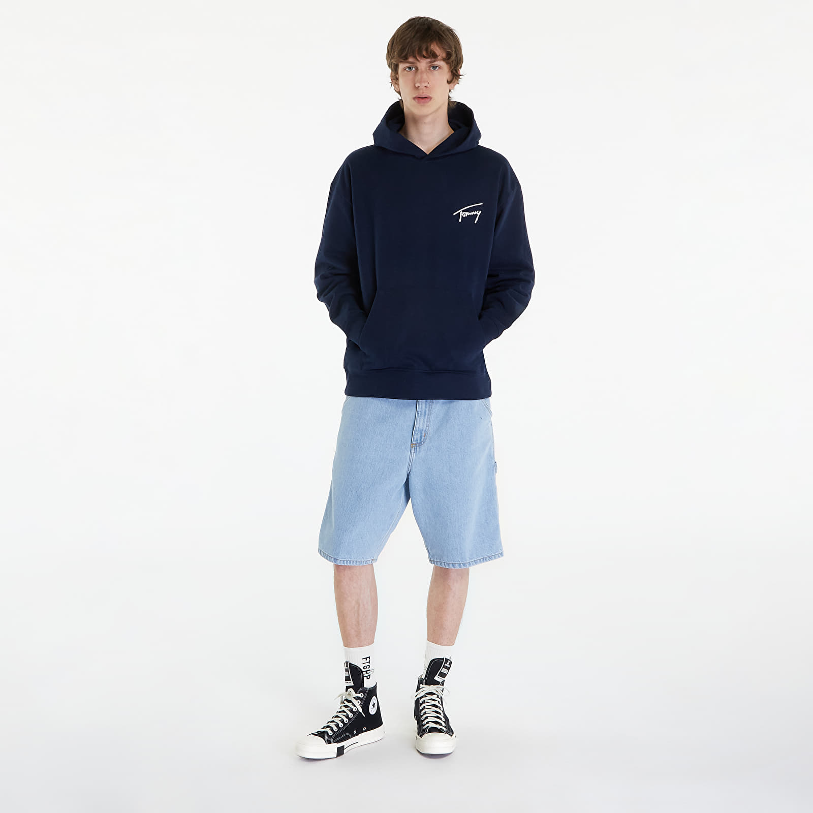 Φούτερ Tommy Jeans Relaxed Signature Hoodie Blue