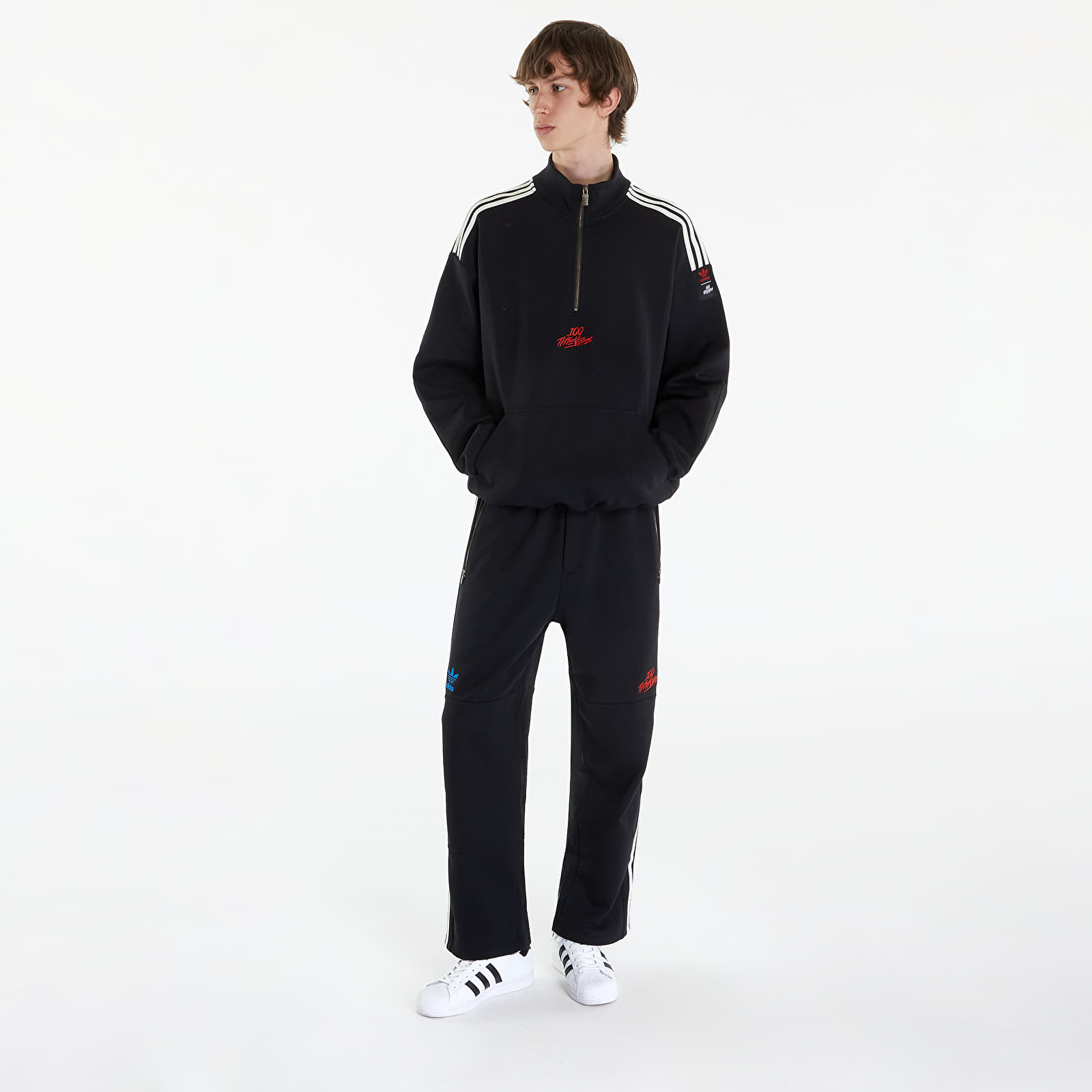 Puloverji   adidas x 100 Thieves Half-Zip Black