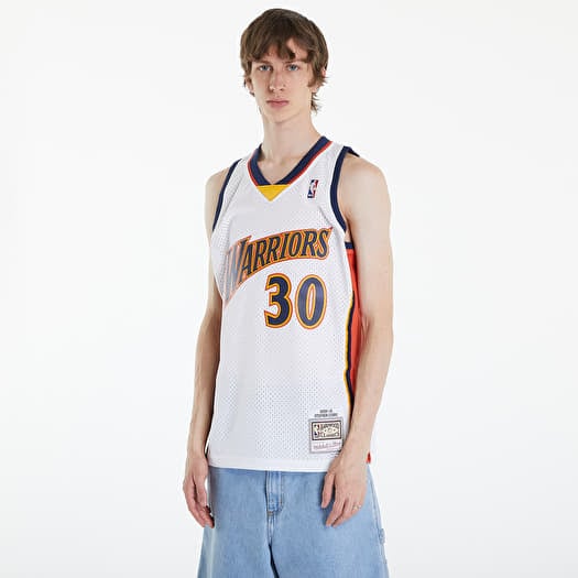Men s tank tops Mitchell Ness Golden State Warriors 30 Stephen Curry Swingman Jersey White Footshop