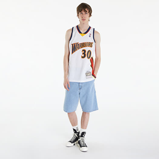 Men s tank tops Mitchell Ness Golden State Warriors 30 Stephen Curry Swingman Jersey White Footshop