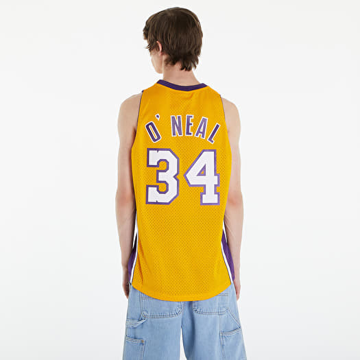 Vests Mitchell Ness NBA Swingman Jersey LA Lakers Shaquille O Neal Yellow Footshop