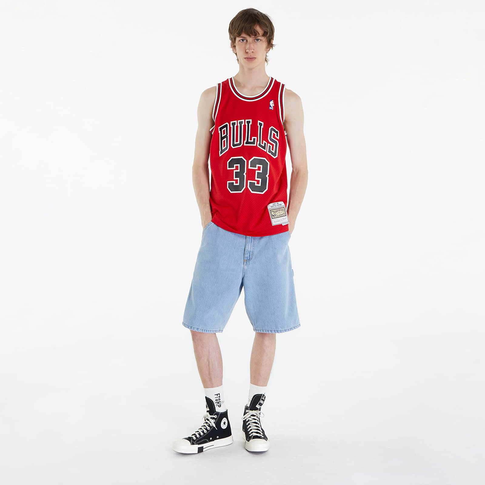 Veste Mitchell & Ness Chicago Bulls 33 Scottie Pippen Swingman Jersey Red