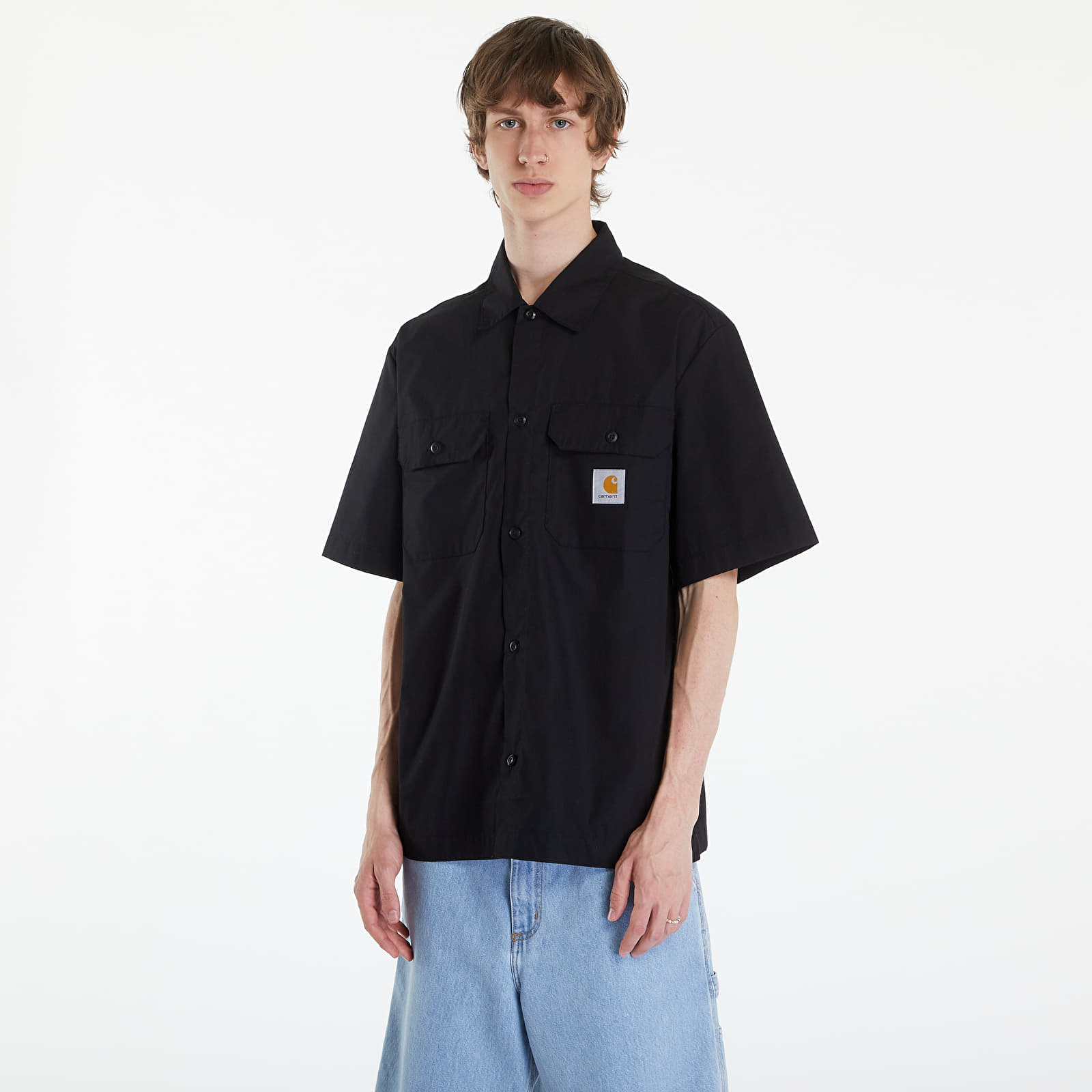 Košele Carhartt WIP Short Sleeve Craft Shirt UNISEX Black