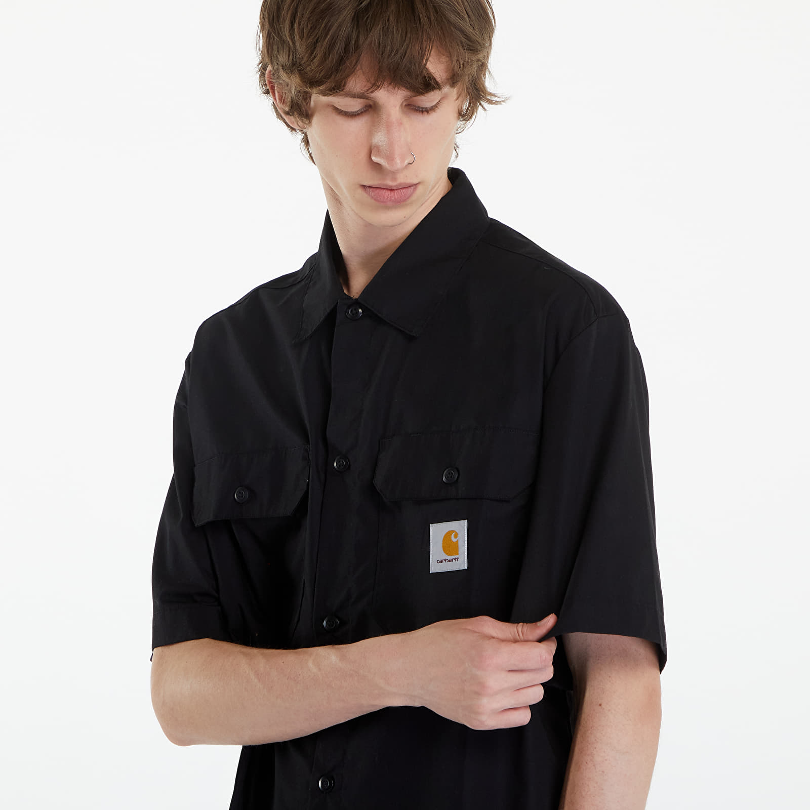 Košele Carhartt WIP Short Sleeve Craft Shirt UNISEX Black