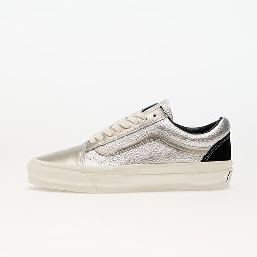 Silver leather vans new arrivals