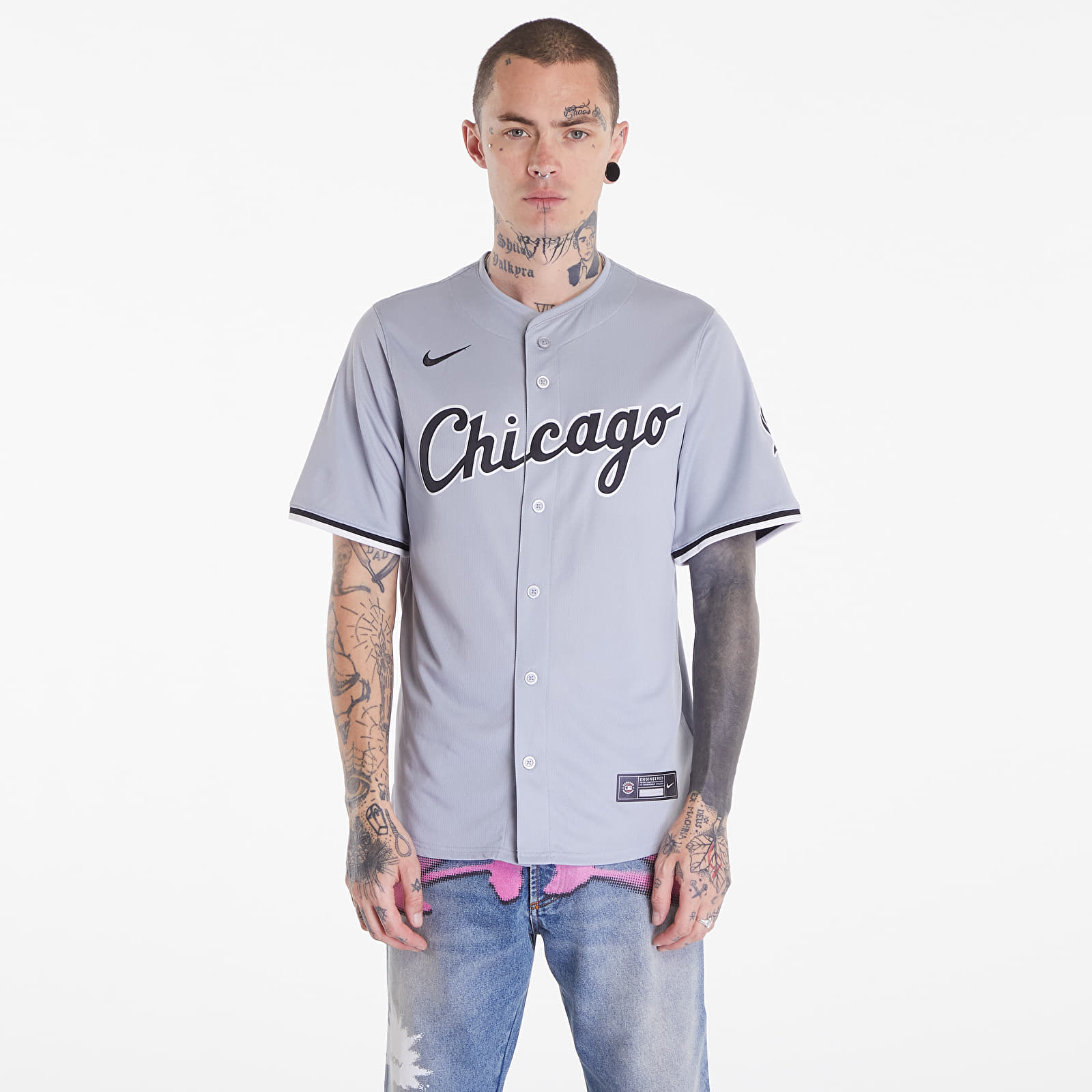 T-Shirts Nike MLB Limited Road Jersey Cloud Grey