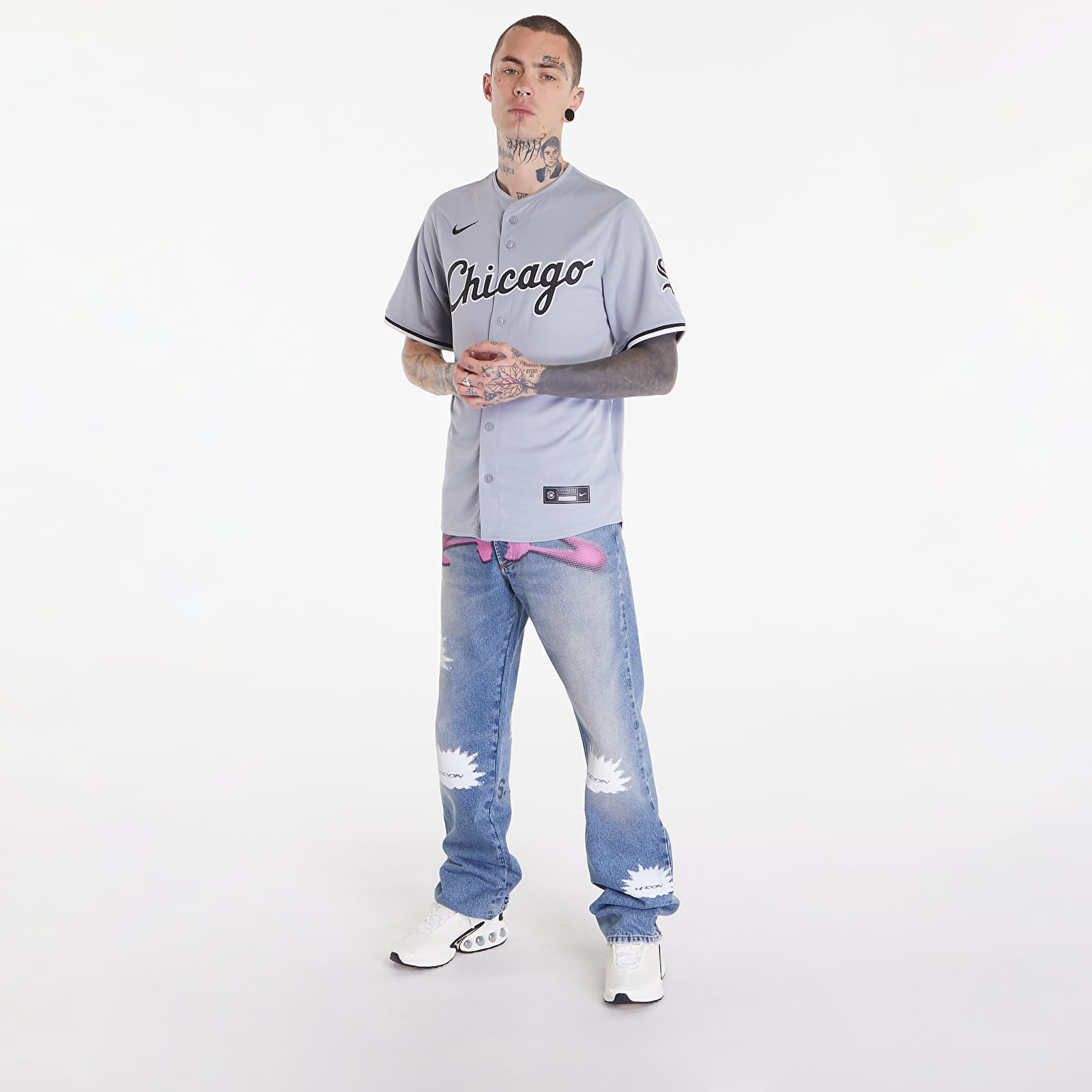 T-Shirts Nike MLB Limited Road Jersey Cloud Grey