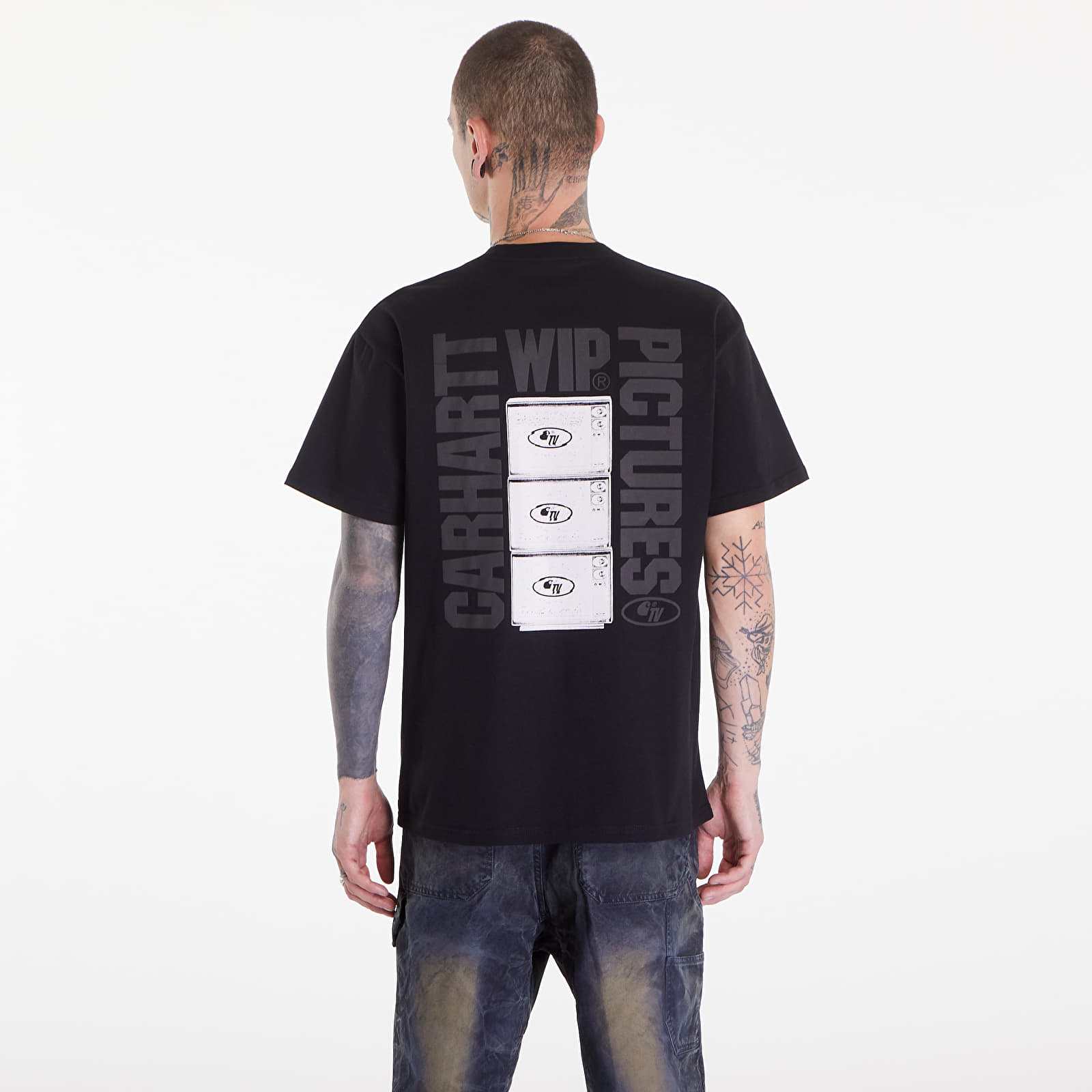 Tricouri  Carhartt WIP Short Sleeve Wip Pictures T-Shirt UNISEX Black