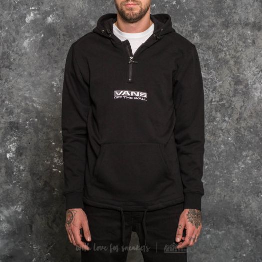 Hoodies and sweatshirts Vans Side Waye 3 4 Zip Pullover Hoodie Black Footshop