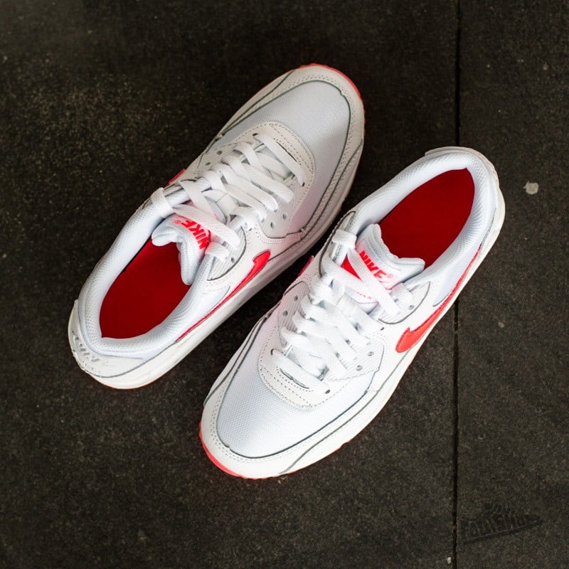 Zapatillas mujer Nike Air Max 90 Glow (GS) White/ Hyper Punch