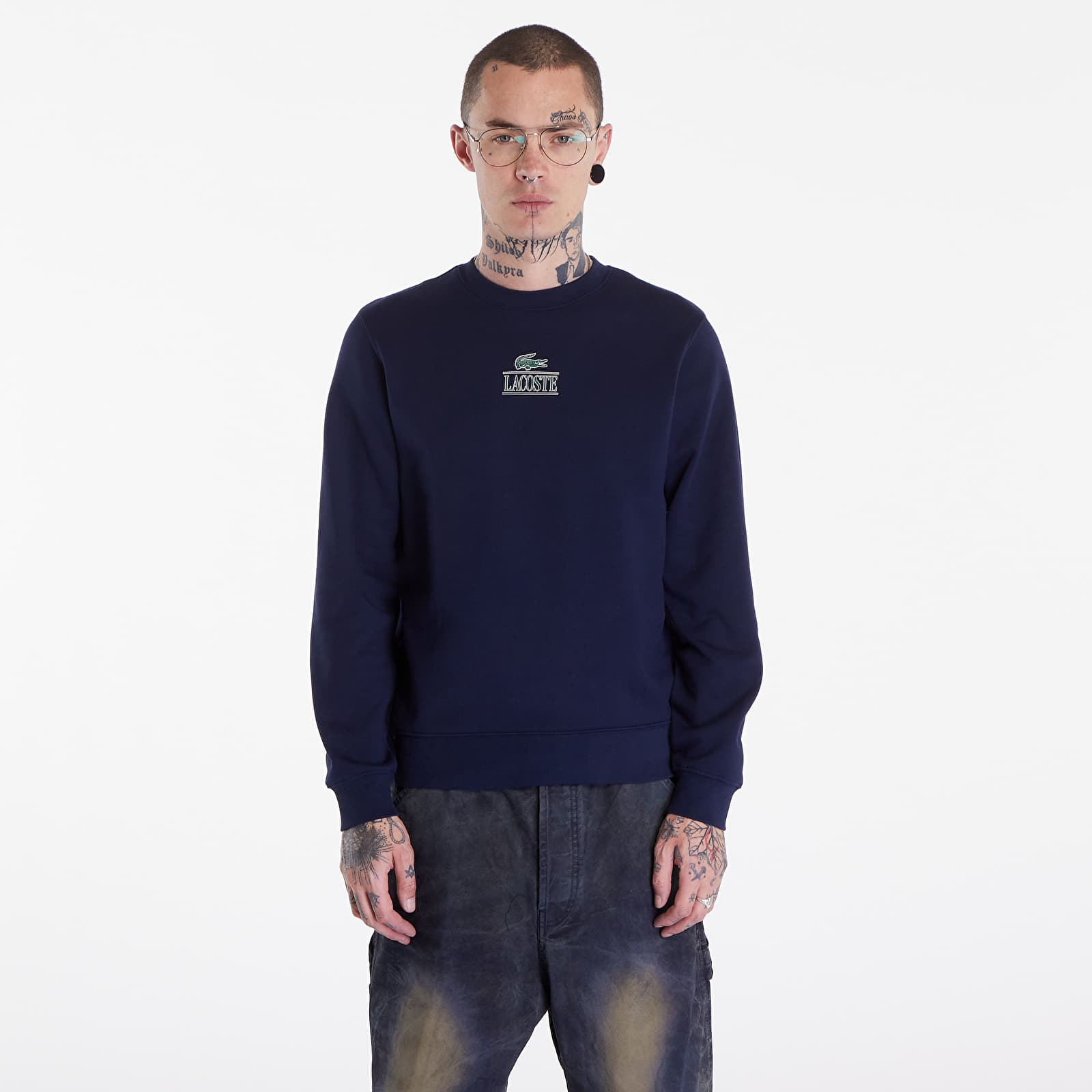 Мъжки суичъри LACOSTE Men's Sweatshirt Navy Blue