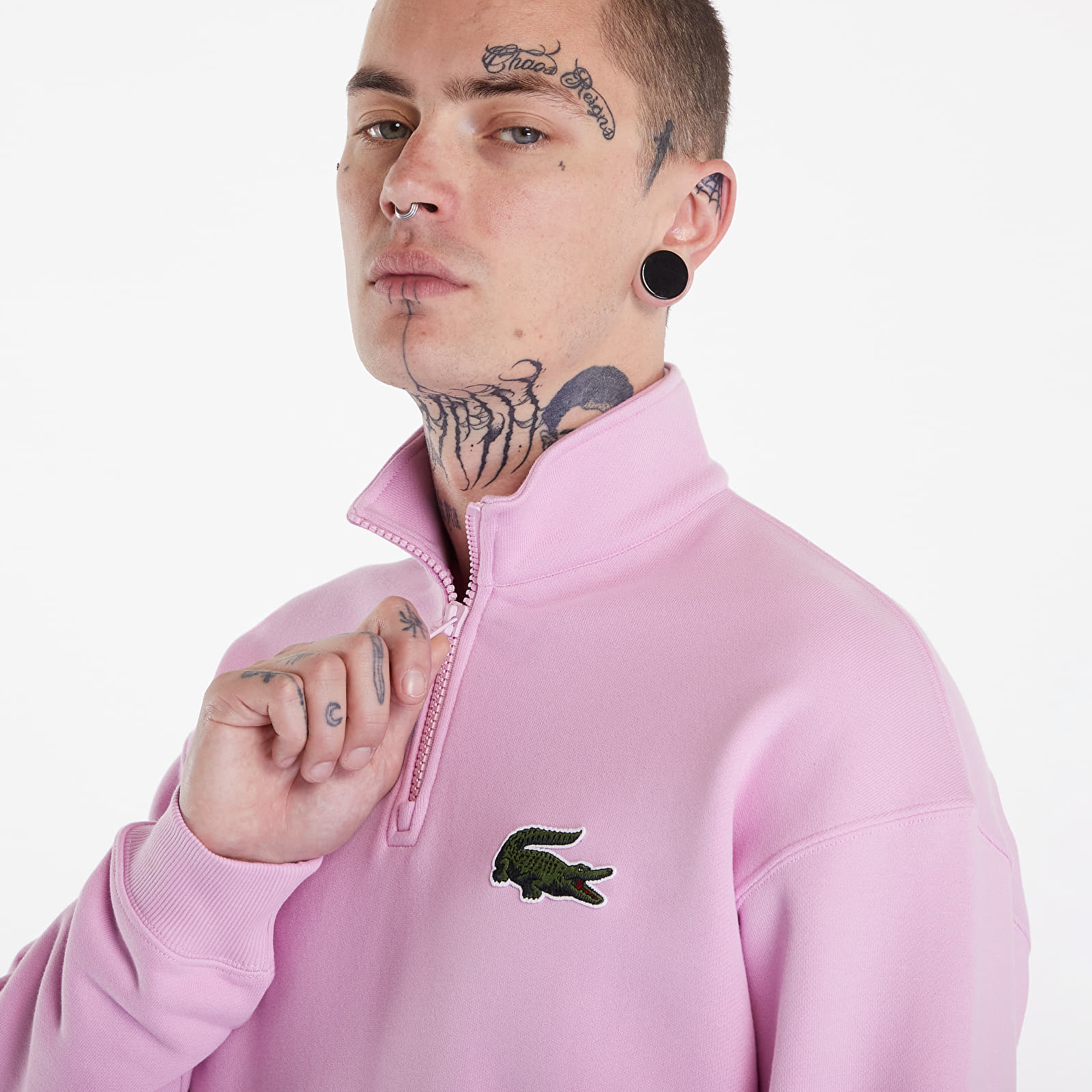 Pink lacoste hoodie best sale