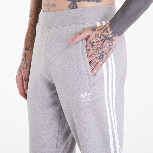 Adidas grey three stripe pant discount