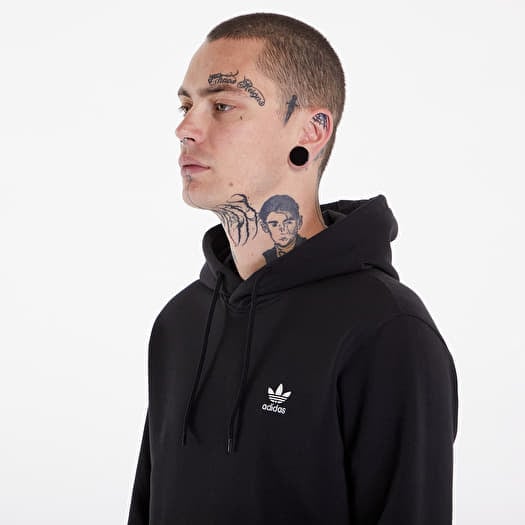 Adidas essential hoodie black deals