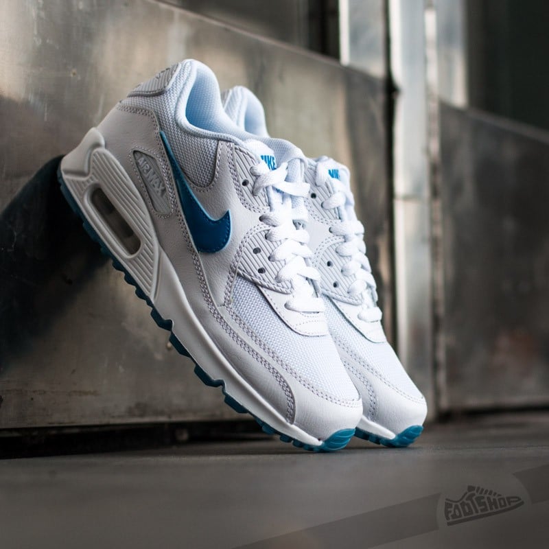 Women s shoes Nike Air Max 90 Glow GS White Photo Blue Footshop