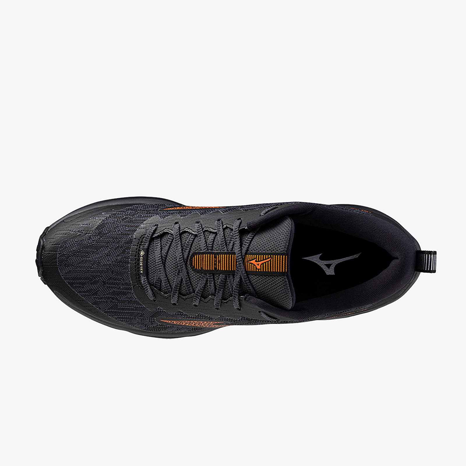 Scarpe uomo Mizuno Wave Rider Gtx Black/ Nasturtium/ Carrot Curl