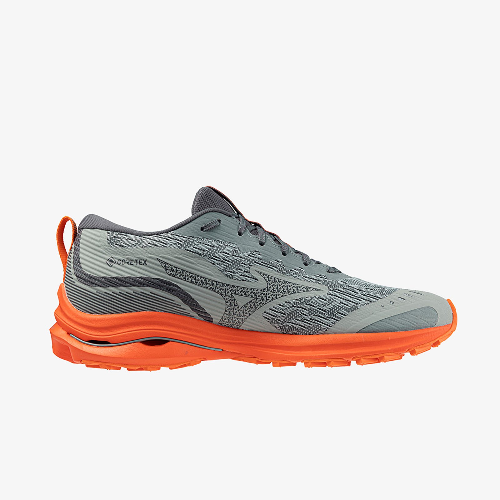 Herresko Mizuno Wave Rider Gtx Abyss/ Ebony/ Tangerine Tango
