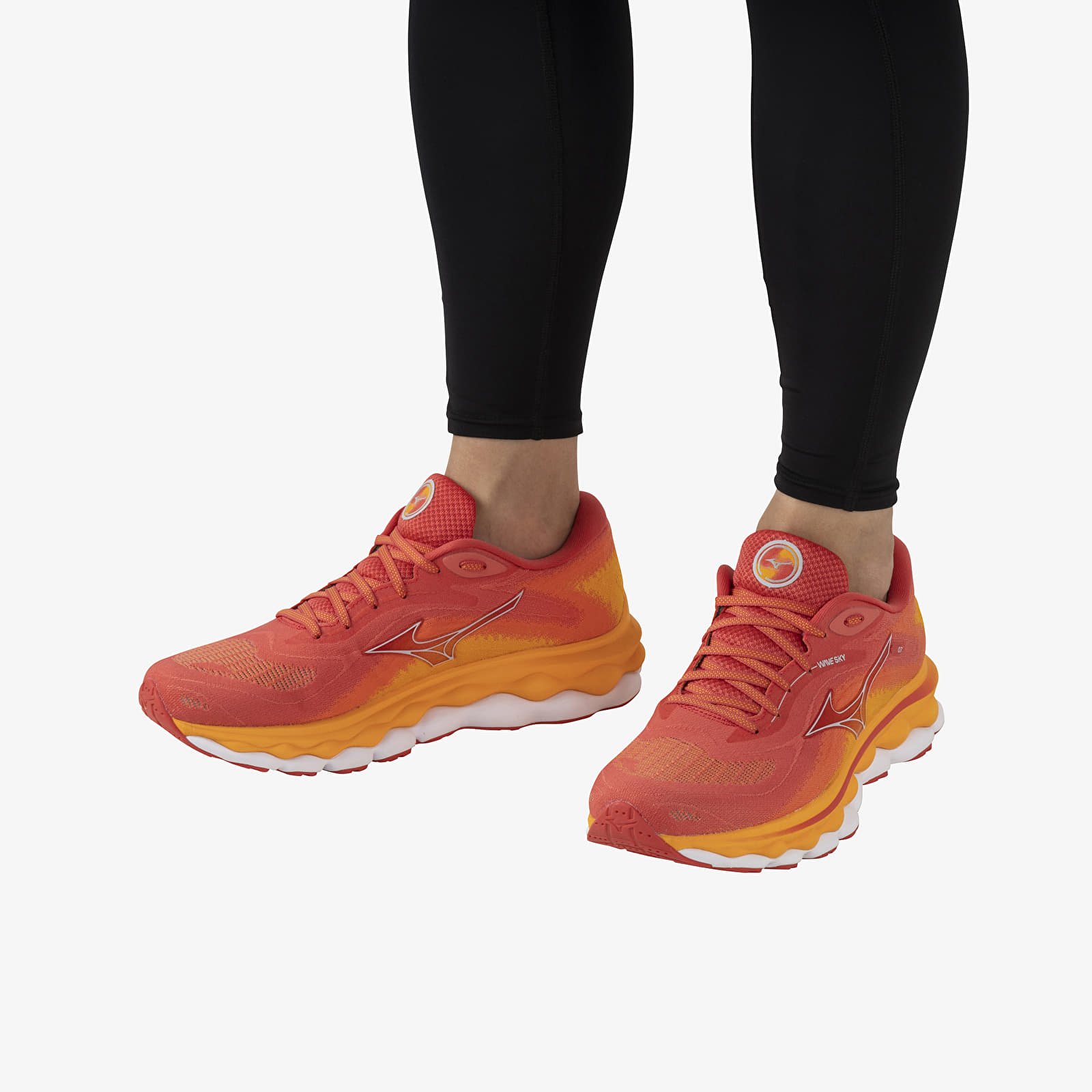 Scarpe uomo Mizuno Wave Sky 7 Cayenne/ Nickel/ Carrot Curl