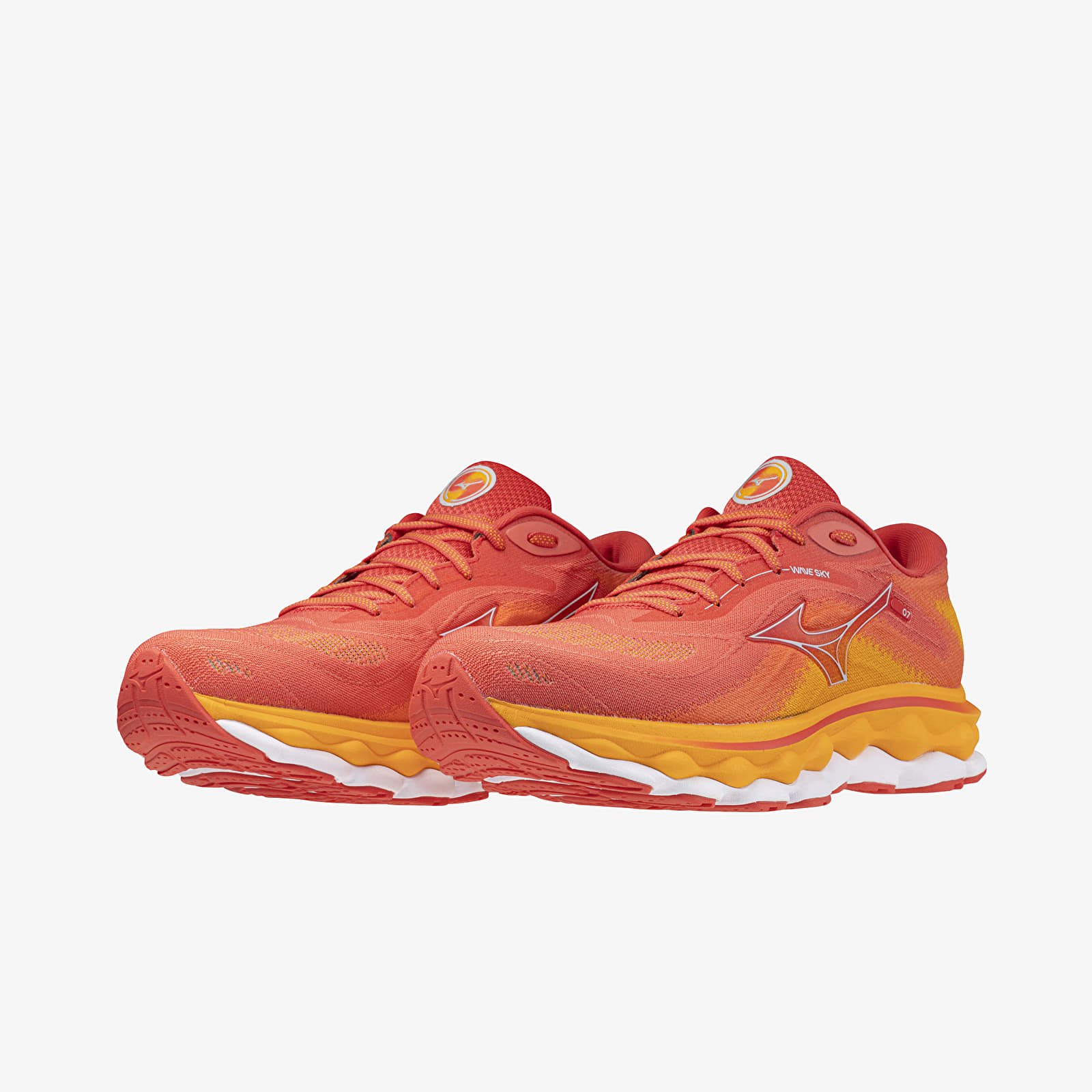 Scarpe uomo Mizuno Wave Sky 7 Cayenne/ Nickel/ Carrot Curl
