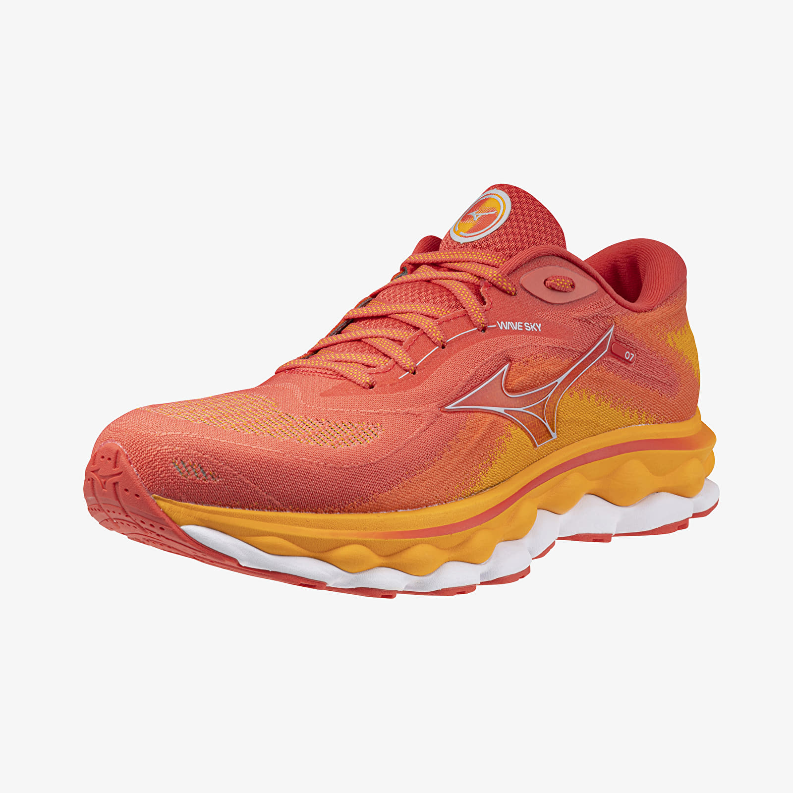 Scarpe uomo Mizuno Wave Sky 7 Cayenne/ Nickel/ Carrot Curl