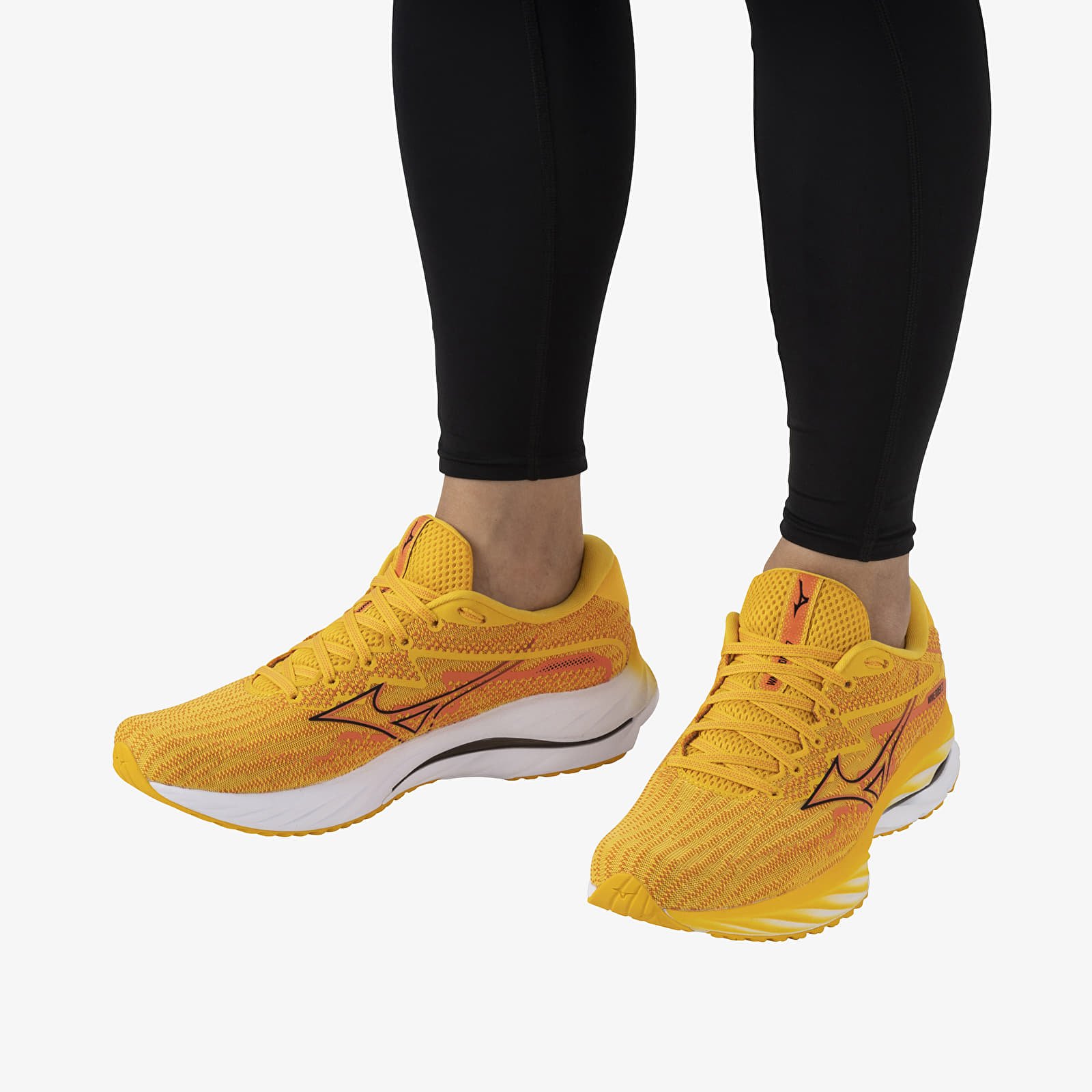 Herren Sneaker und Schuhe Mizuno Wave Rider 27 Citrus/ Black/ Nasturtium