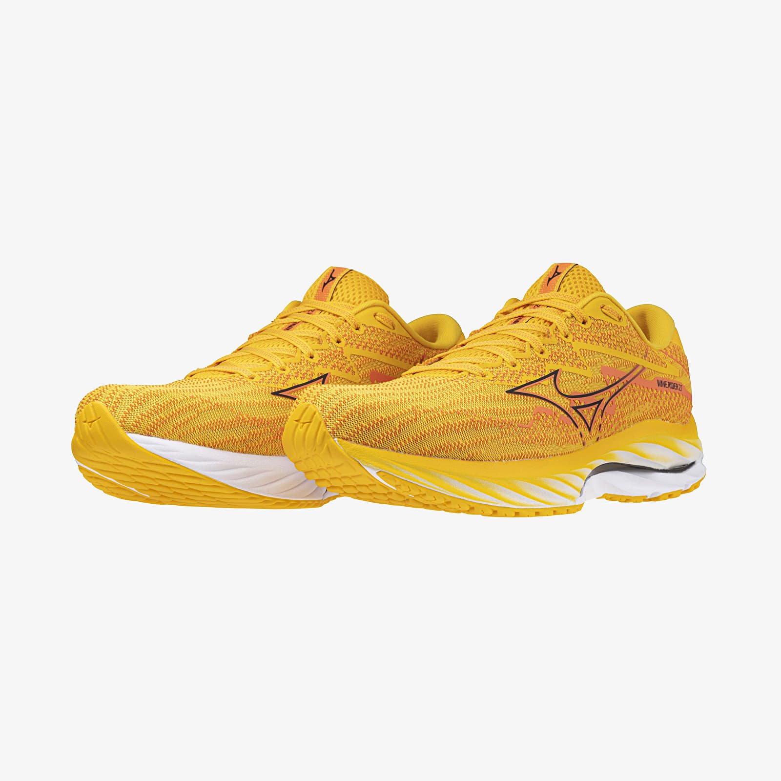 Herren Sneaker und Schuhe Mizuno Wave Rider 27 Citrus/ Black/ Nasturtium