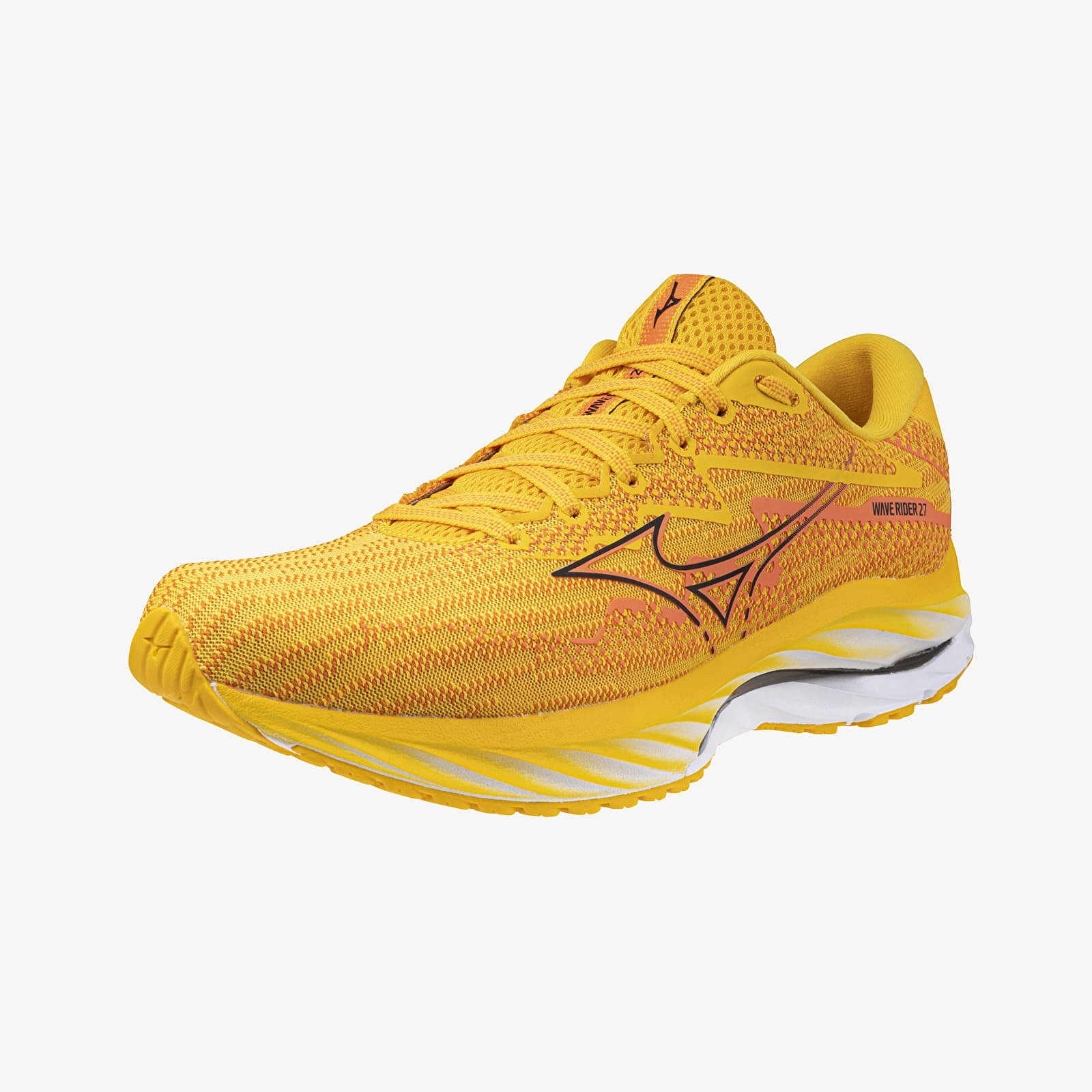 Herren Sneaker und Schuhe Mizuno Wave Rider 27 Citrus/ Black/ Nasturtium