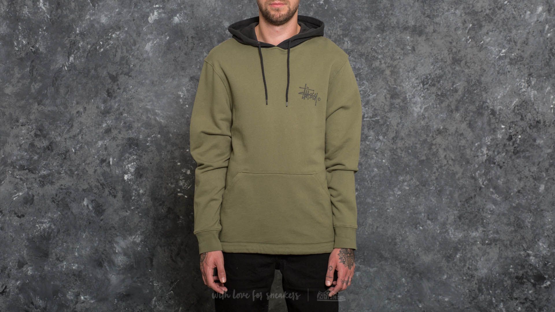 Sweatjacken und Sweatshirts Stüssy Two Tone Hood Olive