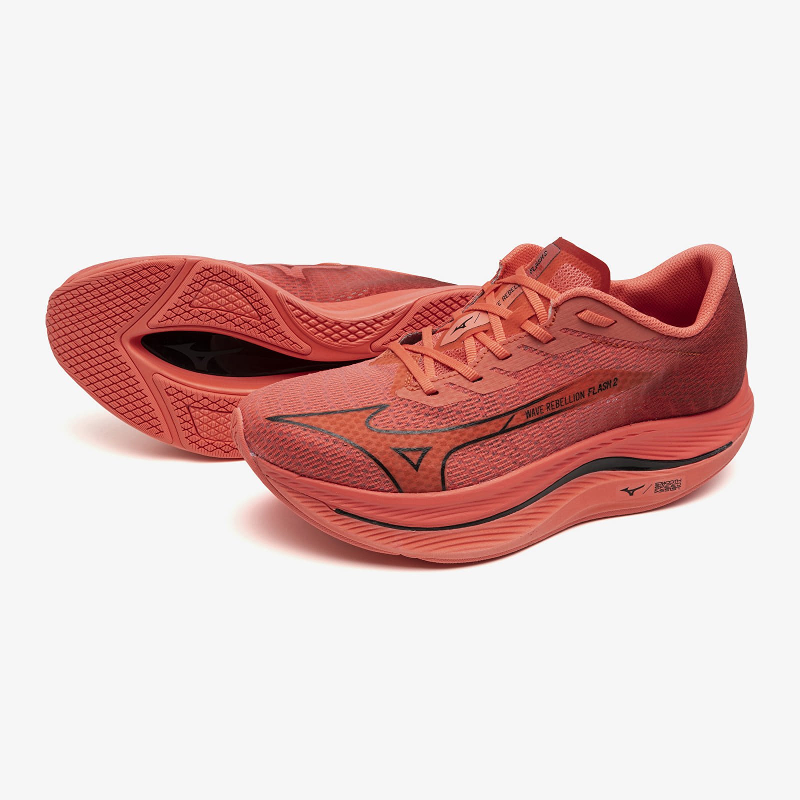 Miesten kengät Mizuno Wave Rebellion Flash 2 Dubarry/ Black/ Cranberry