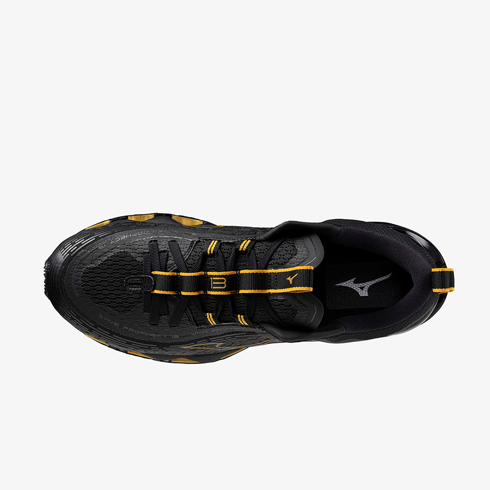 Sko til mænd Mizuno Wave Prophecy 13 Black/ Gold/ Metallic Gray