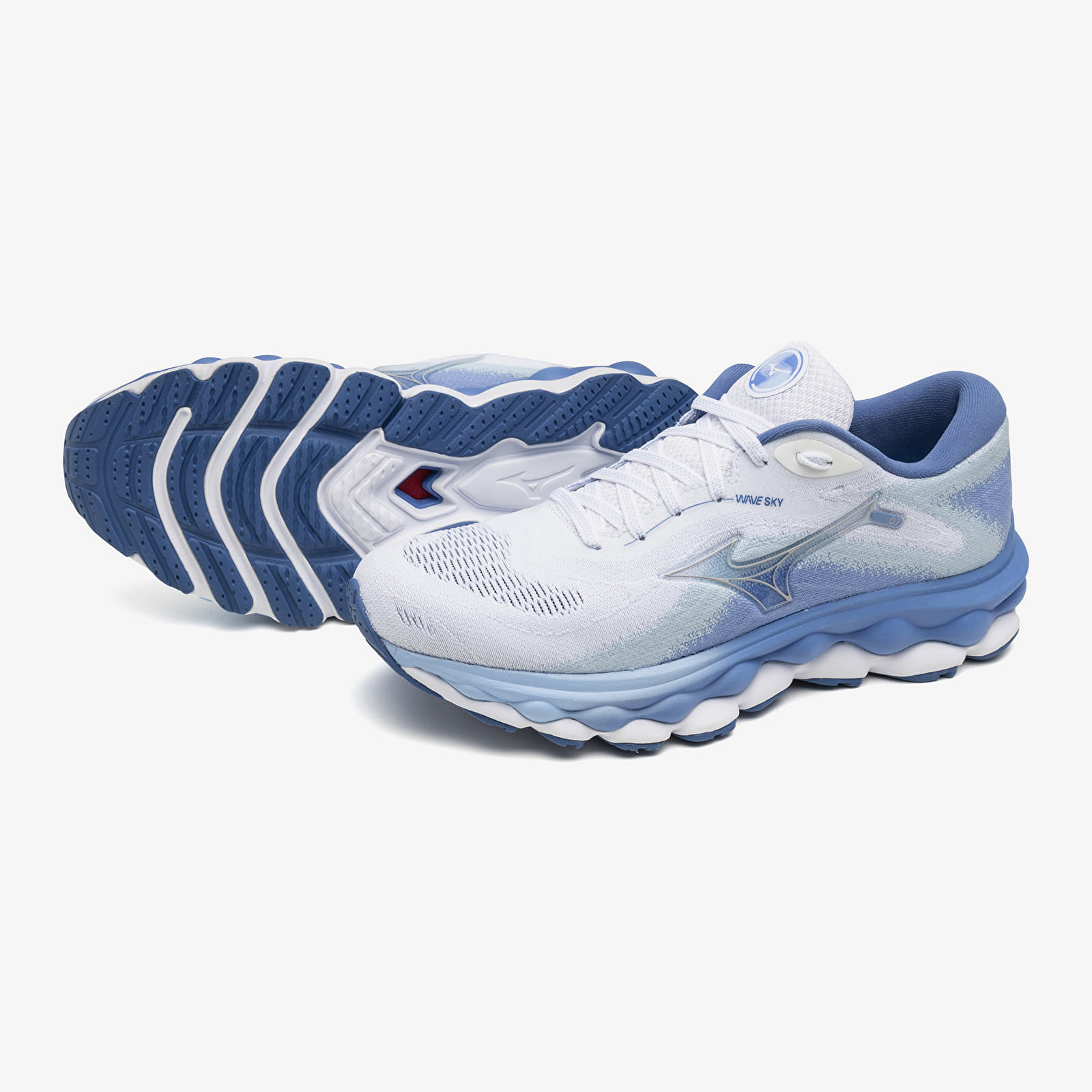 Дамски кецове и обувки Mizuno Wave Sky 7 White/ Nickel/ Marina