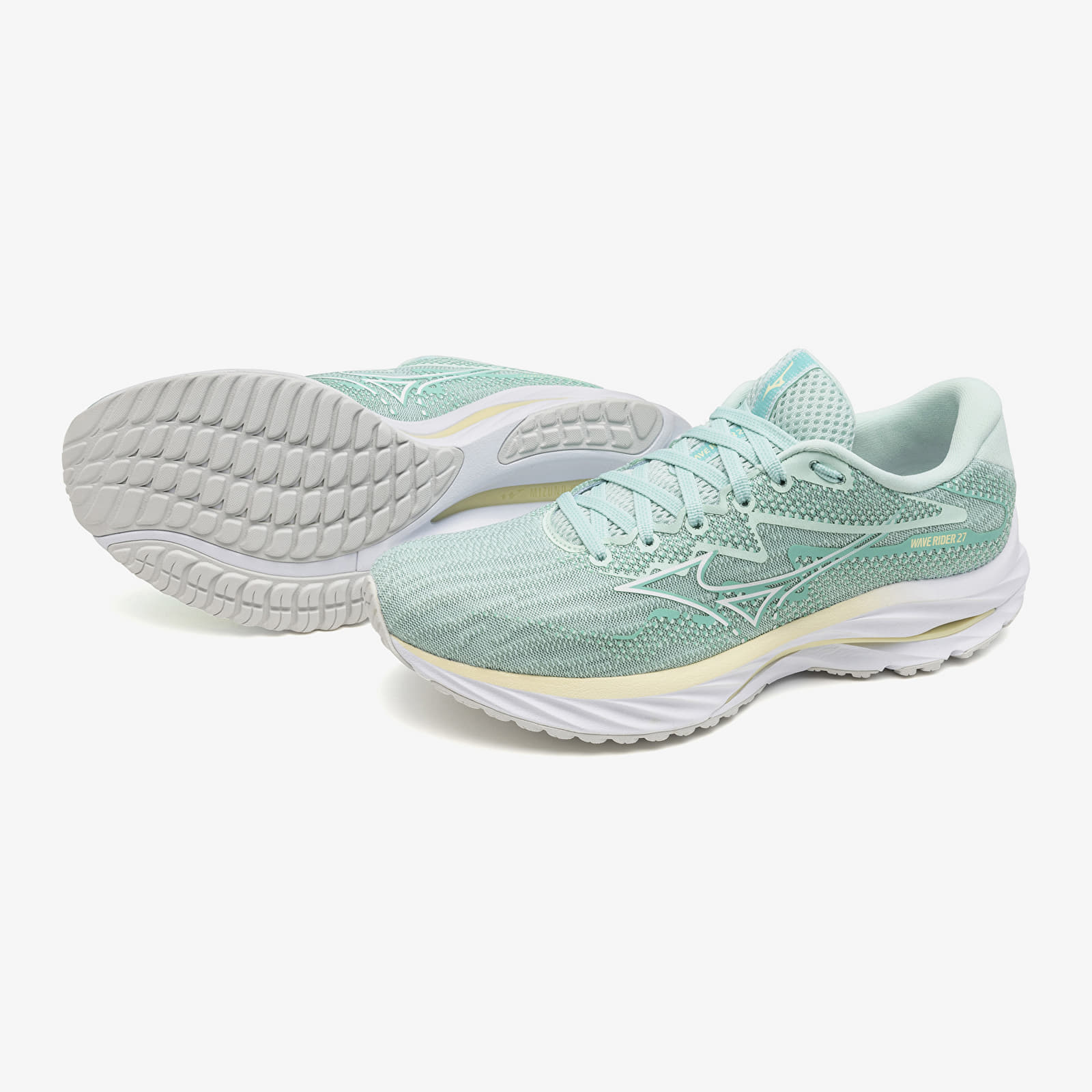 Dámské tenisky a boty Mizuno Wave Rider 27 Eggshell Blue/ White/ Anise Flow