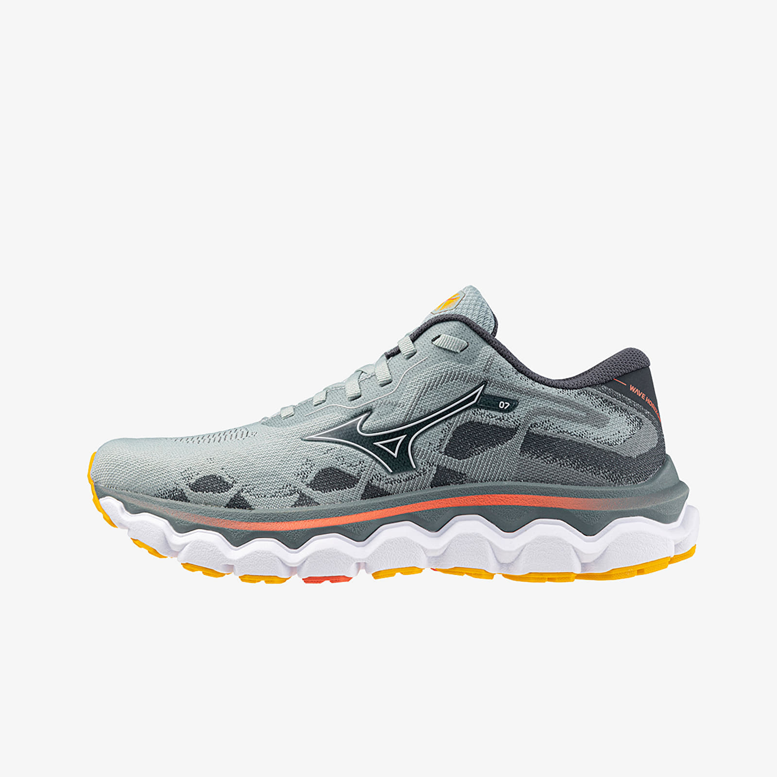 Mizuno Wave Horizon 7 Gray Mist/ White/ Hot Coral - J1GD242621