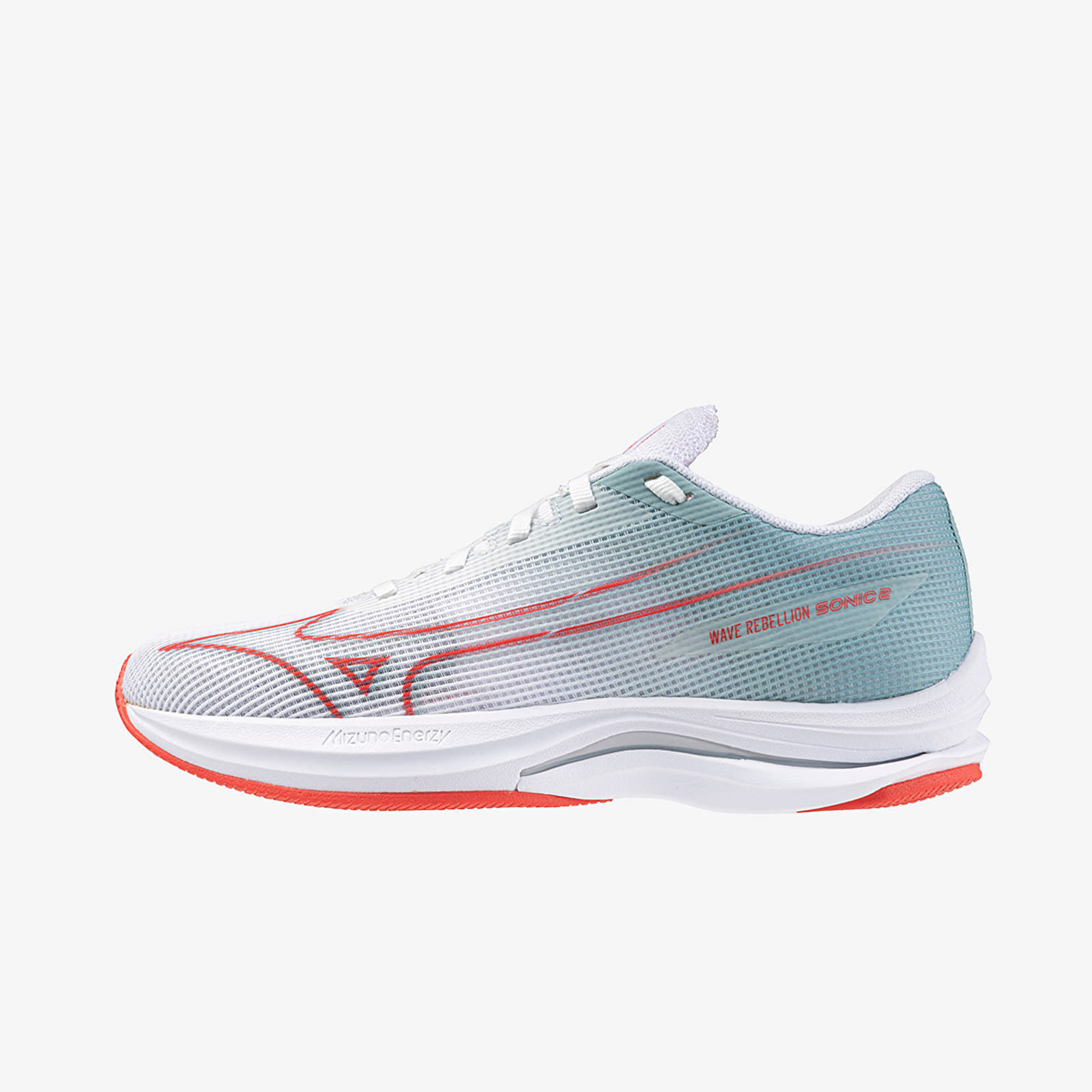 Levně Tenisky Mizuno Wave Rebellion Sonic 2 White/ Cayenne/ Gray Mist