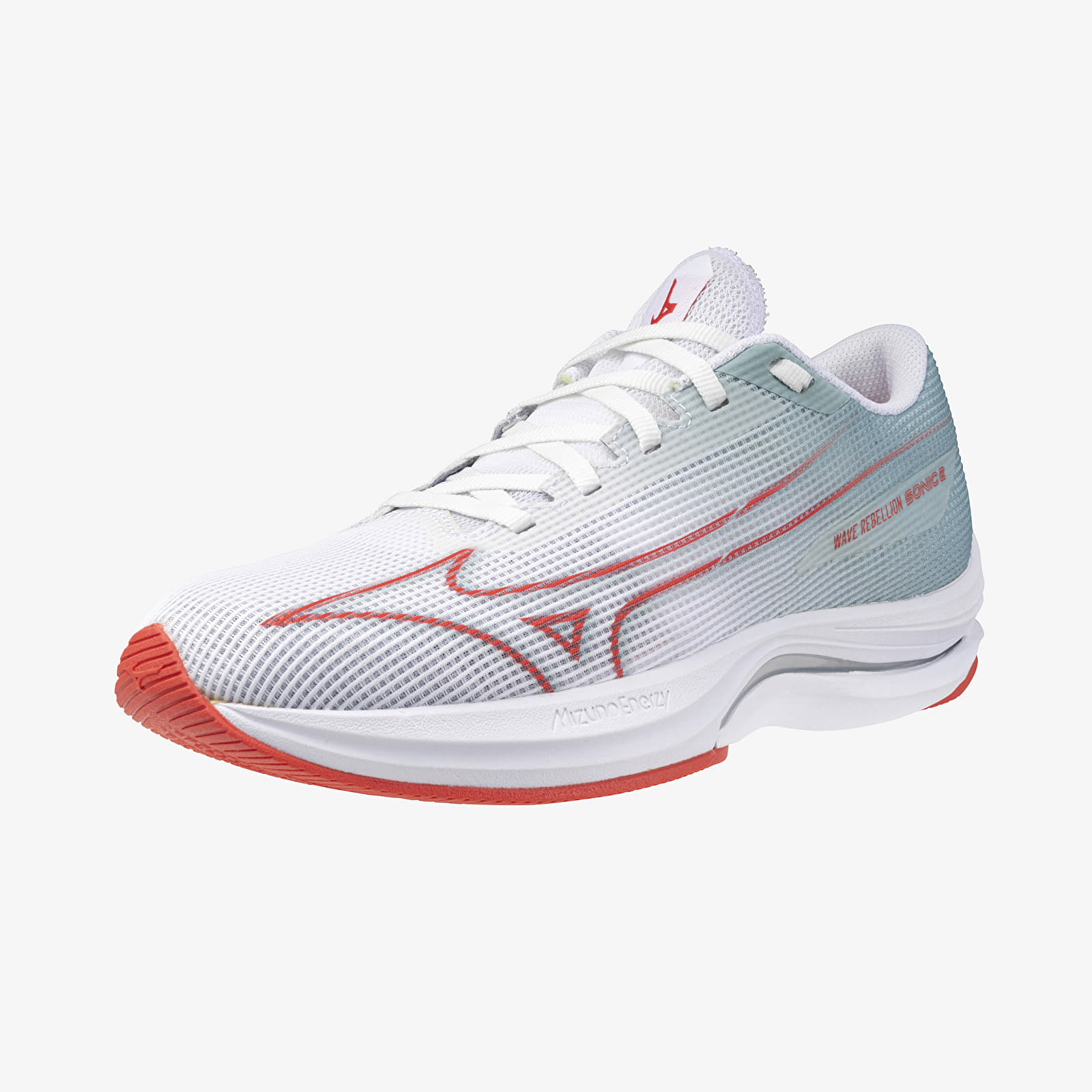 Women's shoes Mizuno Wave Rebellion Sonic 2 White/ Cayenne/ Gray Mist