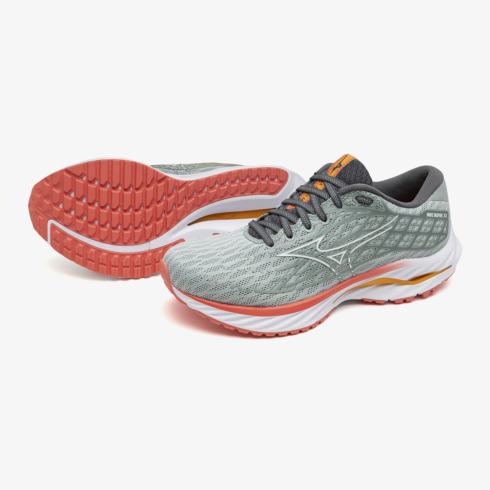 Buty damskie Mizuno Wave Inspire 20 Gray Mist/ White/ Dubarry
