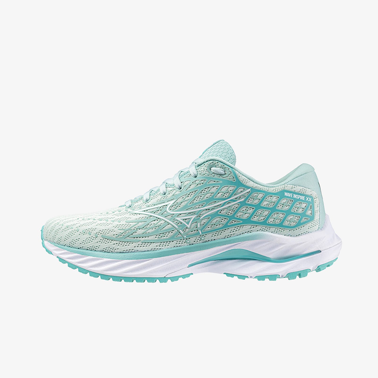 Buty damskie Mizuno Wave Inspire 20 Eggshell Blue/ White/ Blue Turqu